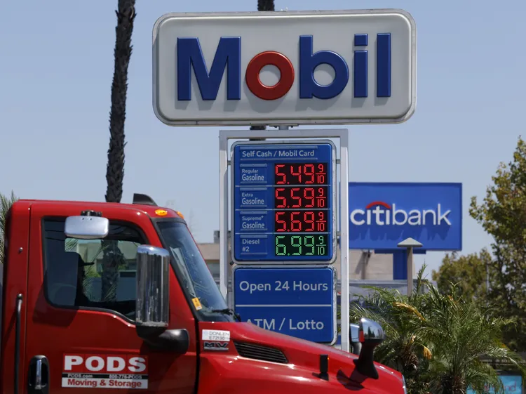 Us pce inflation expected to hit highest level since 2023 ahead of federal reserve july decision 5 Gas prices are displayed at a Mobil gas station on June 22 2026 in Los Angeles California