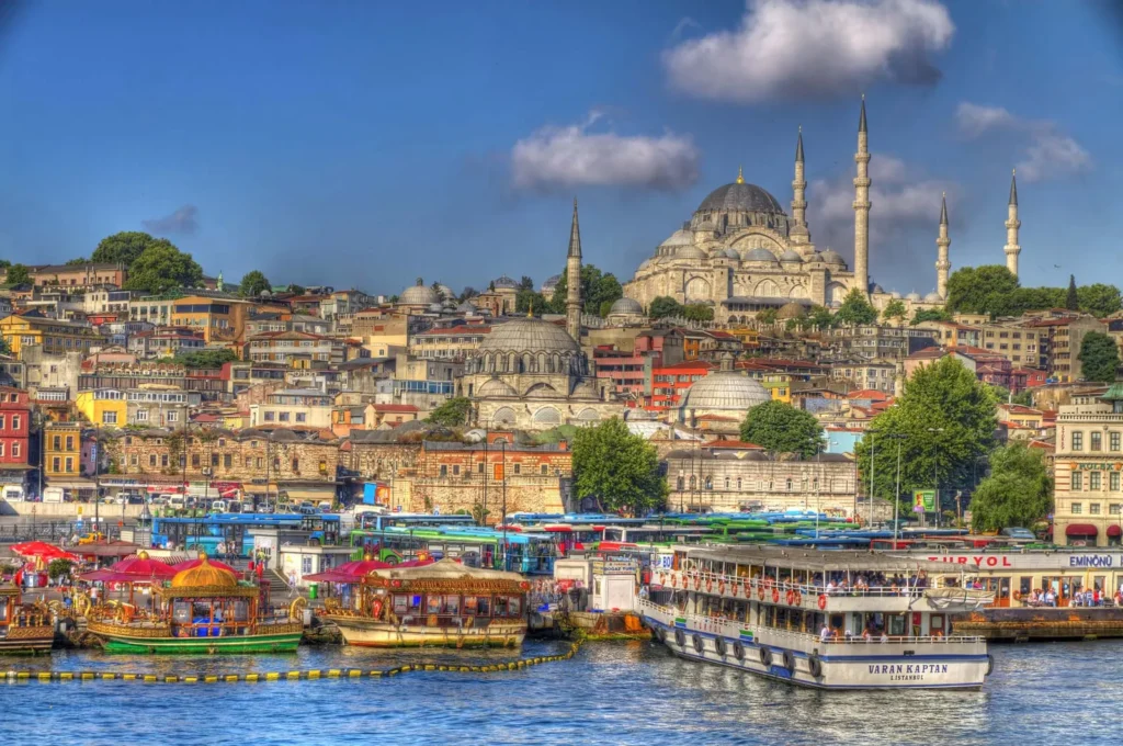 Suleymaniye Mosque River Bosporus Istanbul Turkey