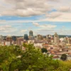 Aerial daytime panorama of Harare city centre Zimbabwe