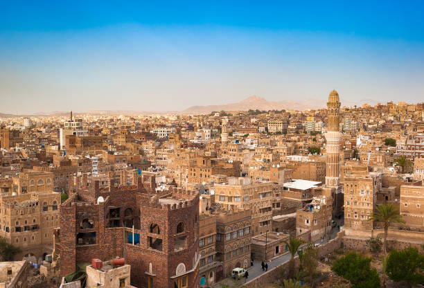 Yemen fintech: can digital payments connect an economy divided by war? Panorama of Sanaa capital of Yemen