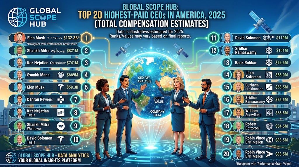 20 highest-paid ceos in america in 2025: equity awards drive record compensation The 20 Highest Paid CEOs in America in 2025